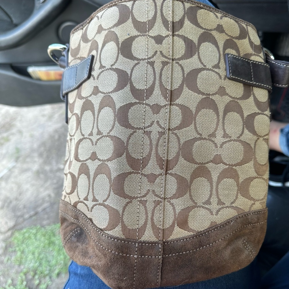 Coach signature shoulder bag